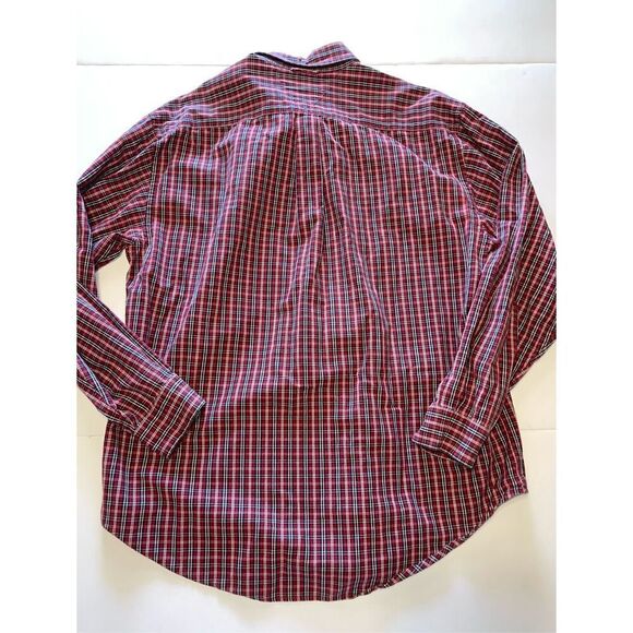 Vintage Tommy Hilfiger Shirt Mens L Red Plaid Long Sleeve Button Down Cotton A21 - Picture 6 of 6